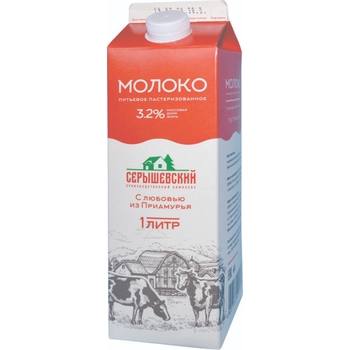 Молоко питьевое пастеризованное 3,2% 1000 мл